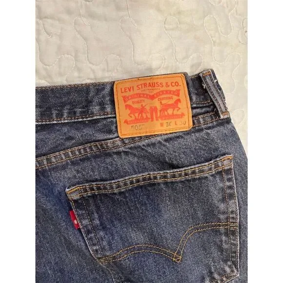 Vintage Levi's Men's 36x30 Blue Denim Jeans Straight Fit Red Tab - Picture 7 of 11